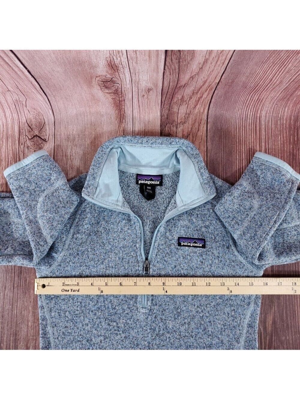 *READ* Patagonia Womens Size XXS Better Sweater 1/4 Zip Pullover Blue 25617 - Picture 14 of 15